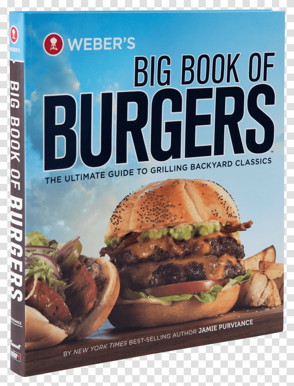 Webers Big Book Of Burgers View Weber's Big Book Of Burgers, Food, Advertisement Transparent Png
