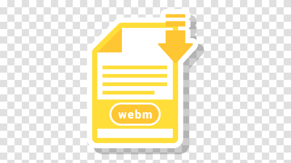 Webm File Icon Of Flat Style Icon, Label, Text, First Aid, Bottle Transparent Png