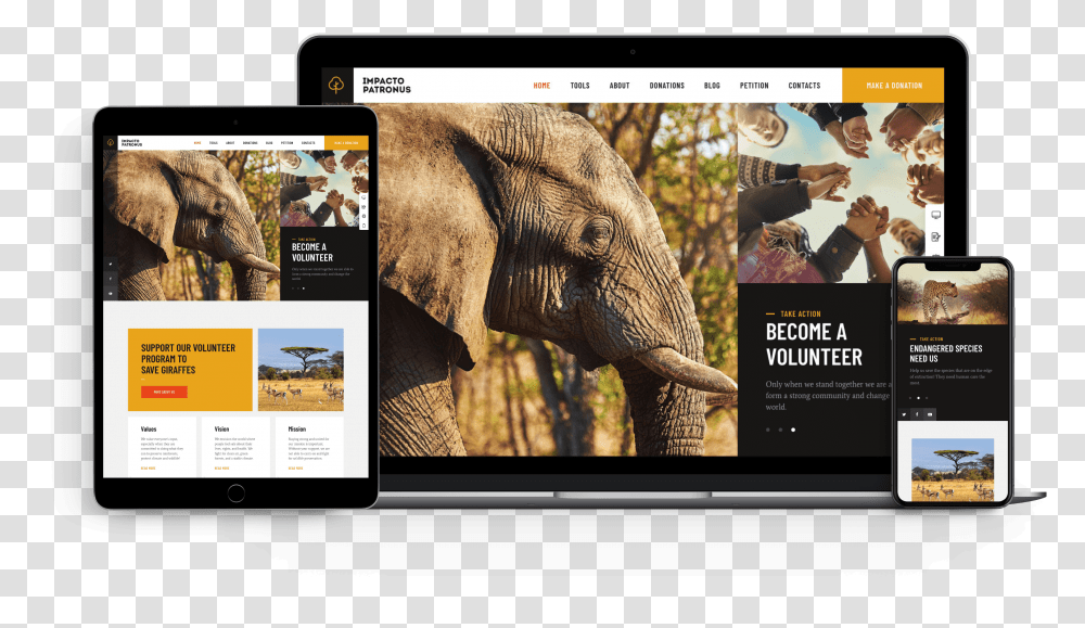 Website, Computer, Electronics, Elephant, Wildlife Transparent Png