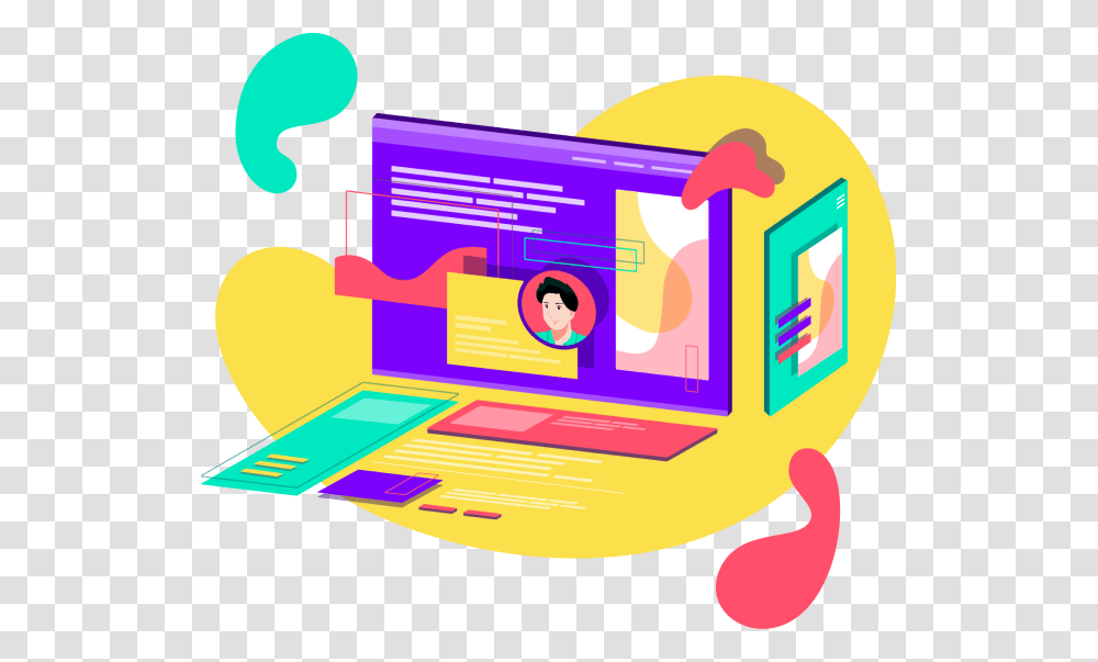 Website Design Illustration, Document Transparent Png