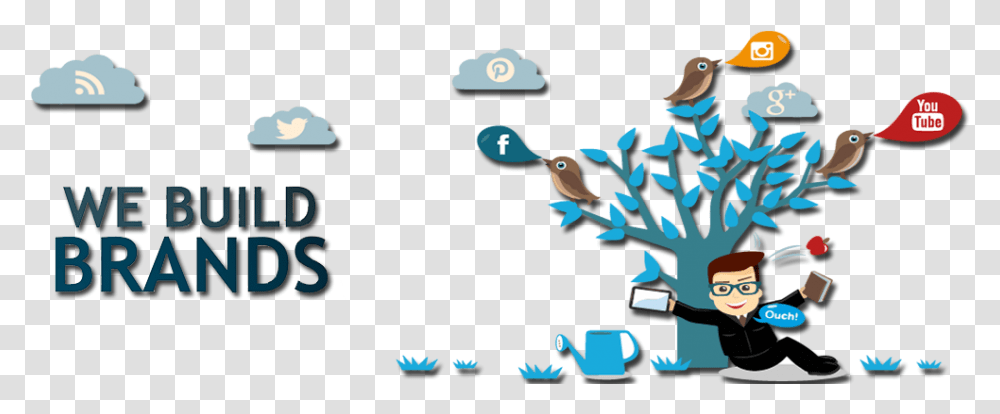 Website Design Social Media Marketing Banner, Person, Human, Bird, Animal Transparent Png