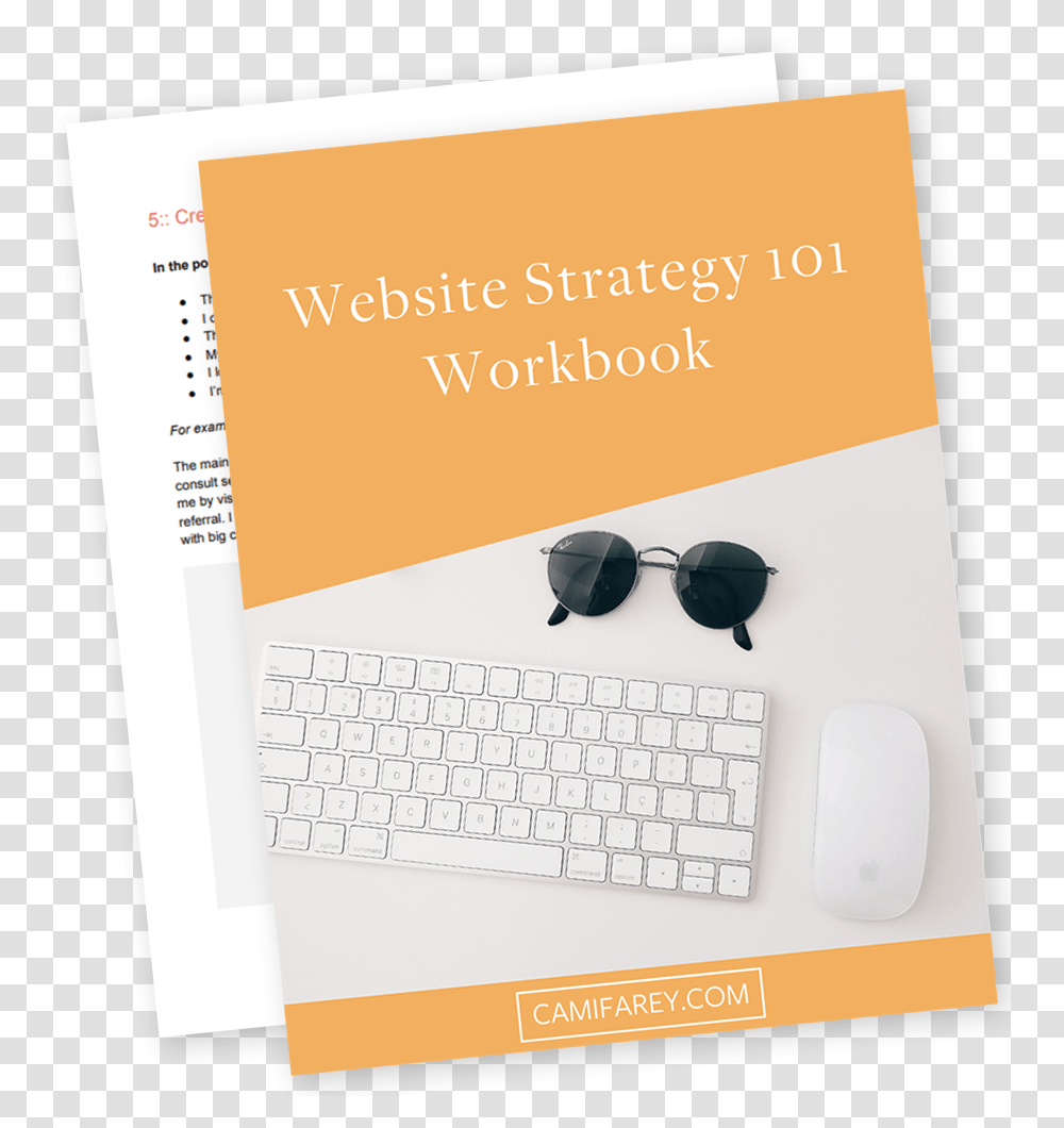 Website Strategy 101 Workbook Computer Keyboard, Computer Hardware, Electronics, Sunglasses, Accessories Transparent Png