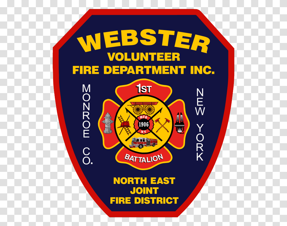 Webster Fire Department, Logo, Trademark, Badge Transparent Png