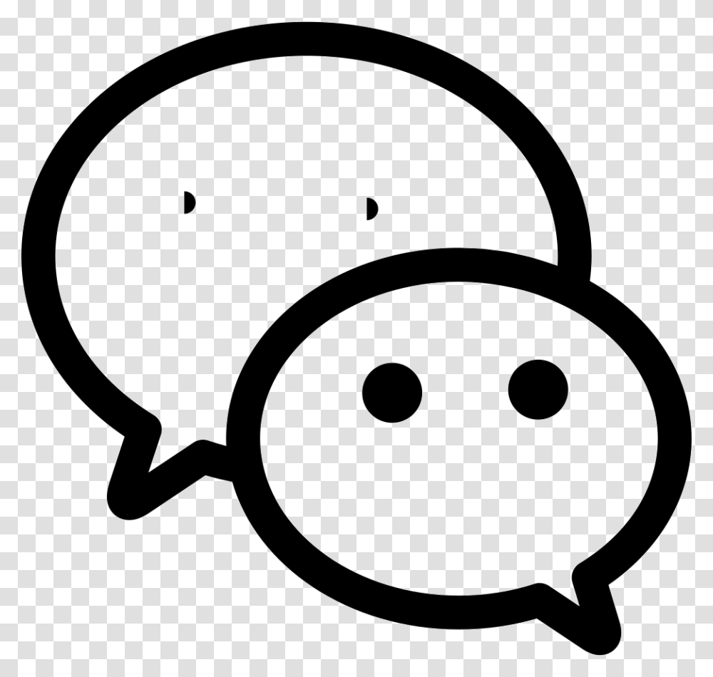 Wechat Icon Free Download, Stencil, Doodle, Drawing Transparent Png