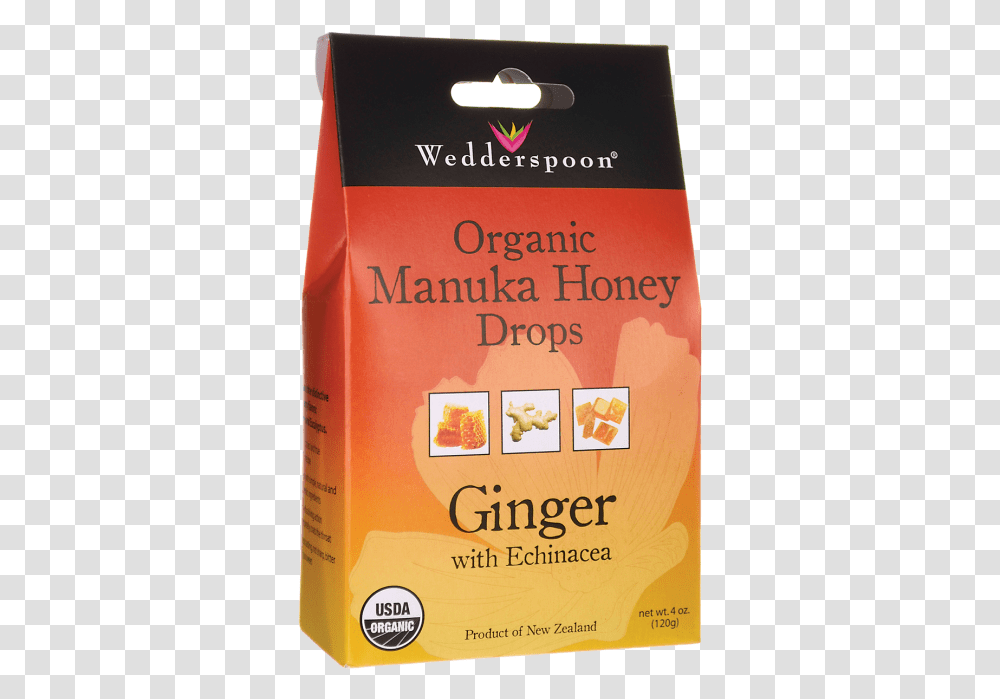 Wedderspoon Organic Manuka Honey Drops Ginger With Wedderspoon Manuka Honey Throat Lozenges, Food, Flour, Powder Transparent Png