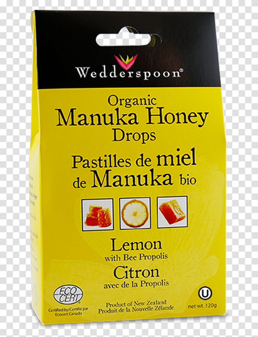 Wedderspoon Organic Manuka Honey Drops With Lemon Amp Wedderspoon, Poster, Advertisement, Flyer, Paper Transparent Png