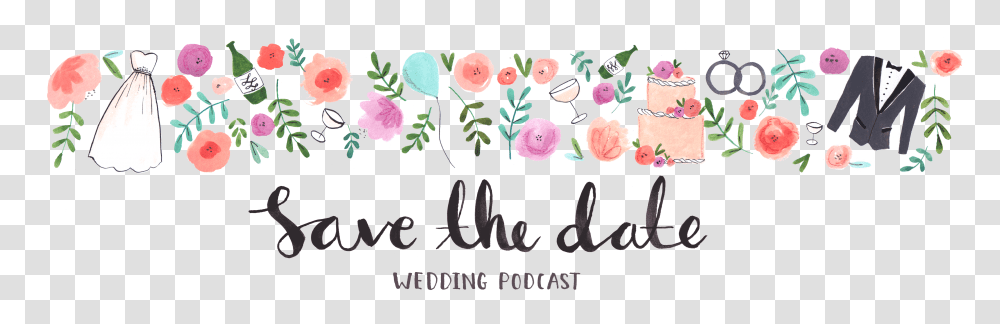 Wedding Banner Save The Date, Floral Design, Pattern Transparent Png