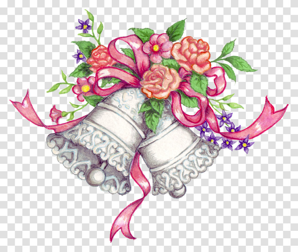 Wedding Bells Background, Pattern, Plant, Flower, Rose Transparent Png