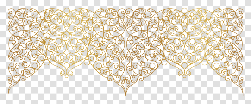 Wedding Border Gold, Pattern, Rug, Ornament, Embroidery Transparent Png