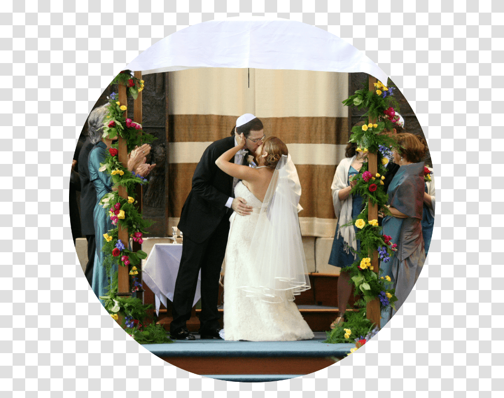 Wedding Budget Kosher Wedding Bride Groom First Exchange Of Vows, Person, Robe, Fashion Transparent Png