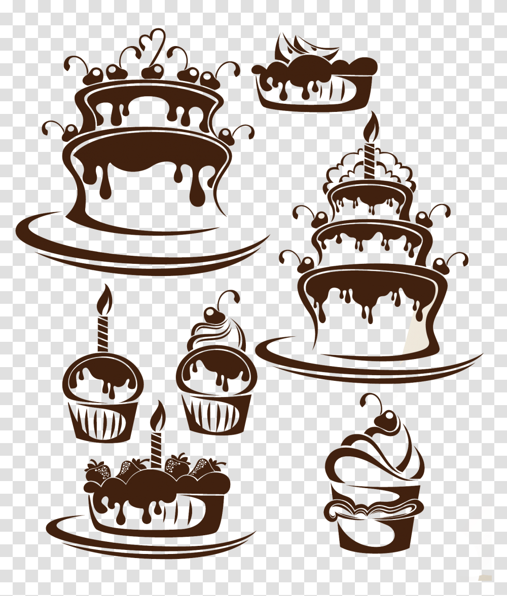 Wedding Cake Birthday Cake Cupcake Vector Cake Silhouette, Pottery, Porcelain, Bronze Transparent Png