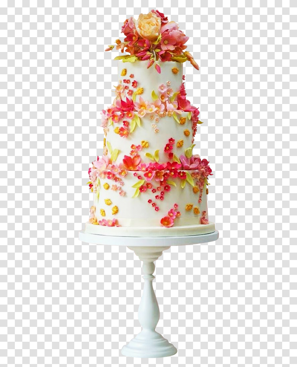Wedding Cake Floral 3 Tier Cake, Dessert, Food, Sweets, Confectionery Transparent Png
