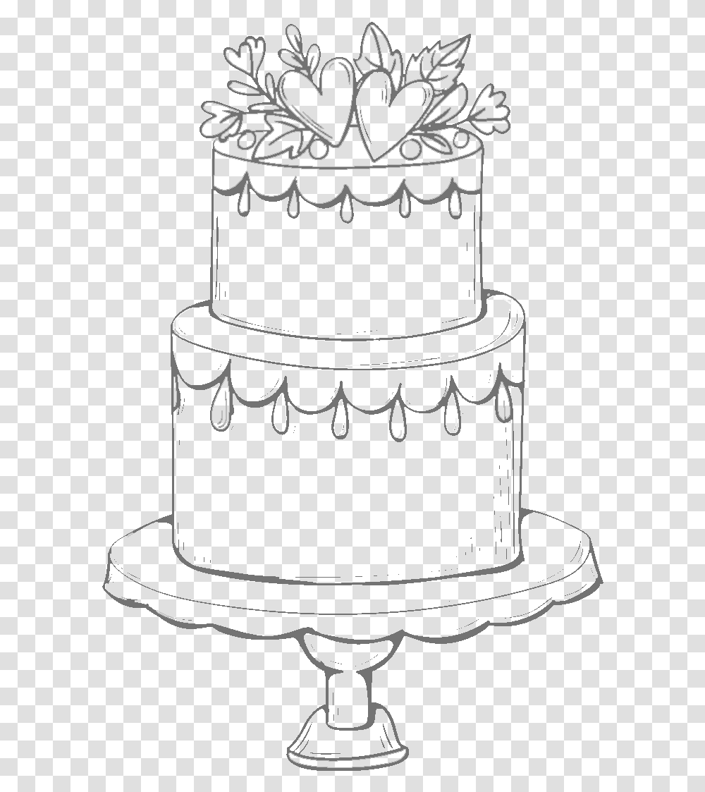 Wedding Cake Line Art, Dessert, Food, Birthday Cake, Icing Transparent Png