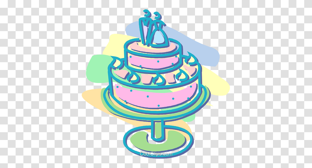 Wedding Cake Royalty Free Vector Clip Art Illustration, Birthday Cake, Dessert, Food, Curling Transparent Png