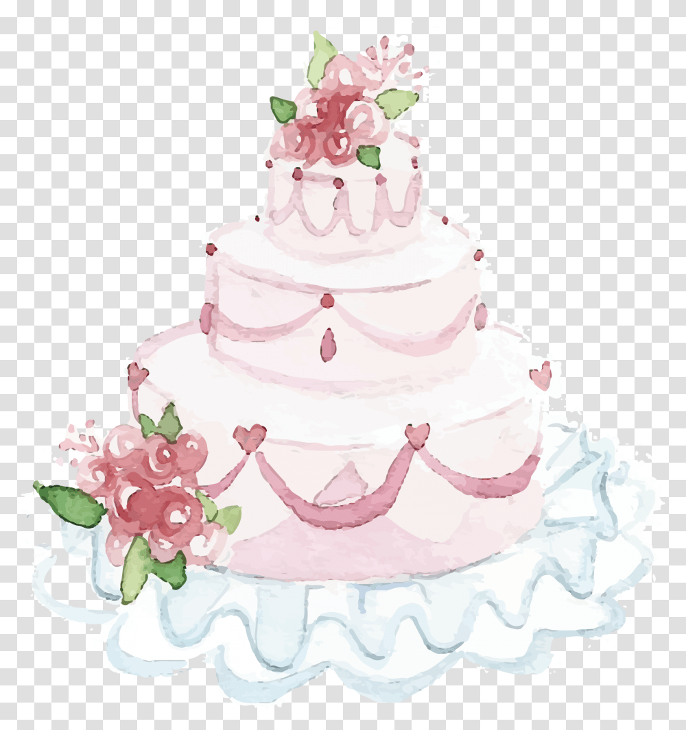 Wedding Cake Watercolor Painting Beautiful Wedding Cake Wedding Cake Watercolor, Dessert, Food, Clothing, Apparel Transparent Png