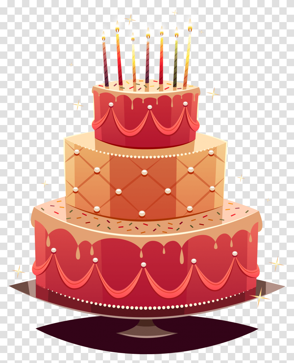 Wedding Cakes Clipart Happy Birth Day Cake, Dessert, Food, Birthday Cake Transparent Png