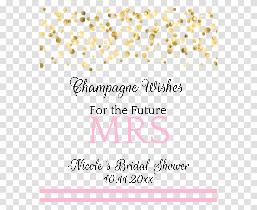 Wedding Champagne Label Free Gold Confetti, Paper Transparent Png