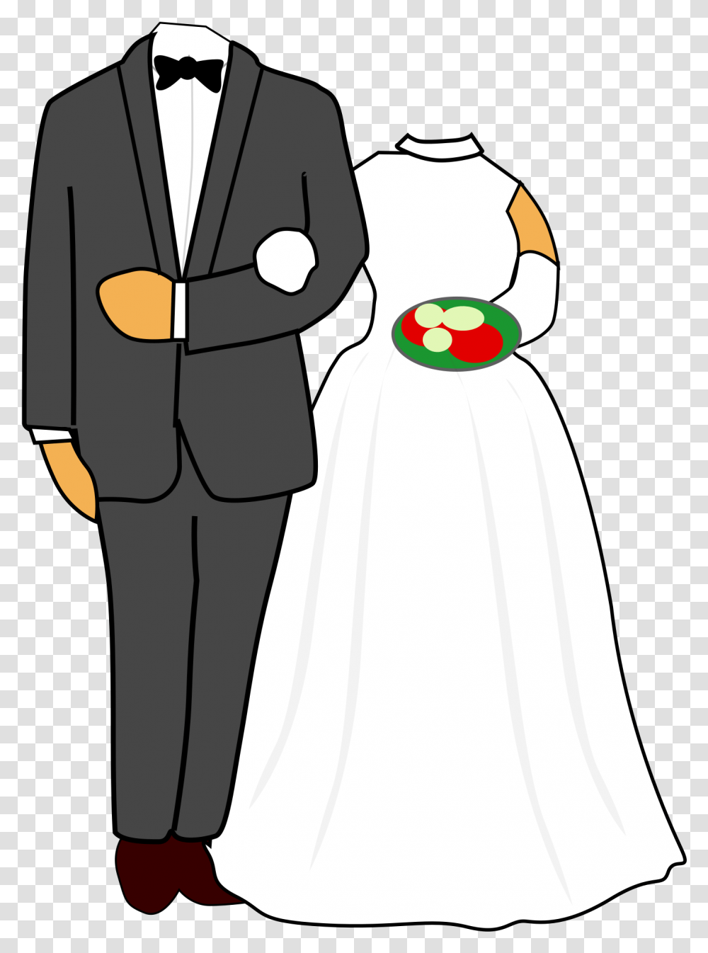 Иллюстрация свадебного костюма