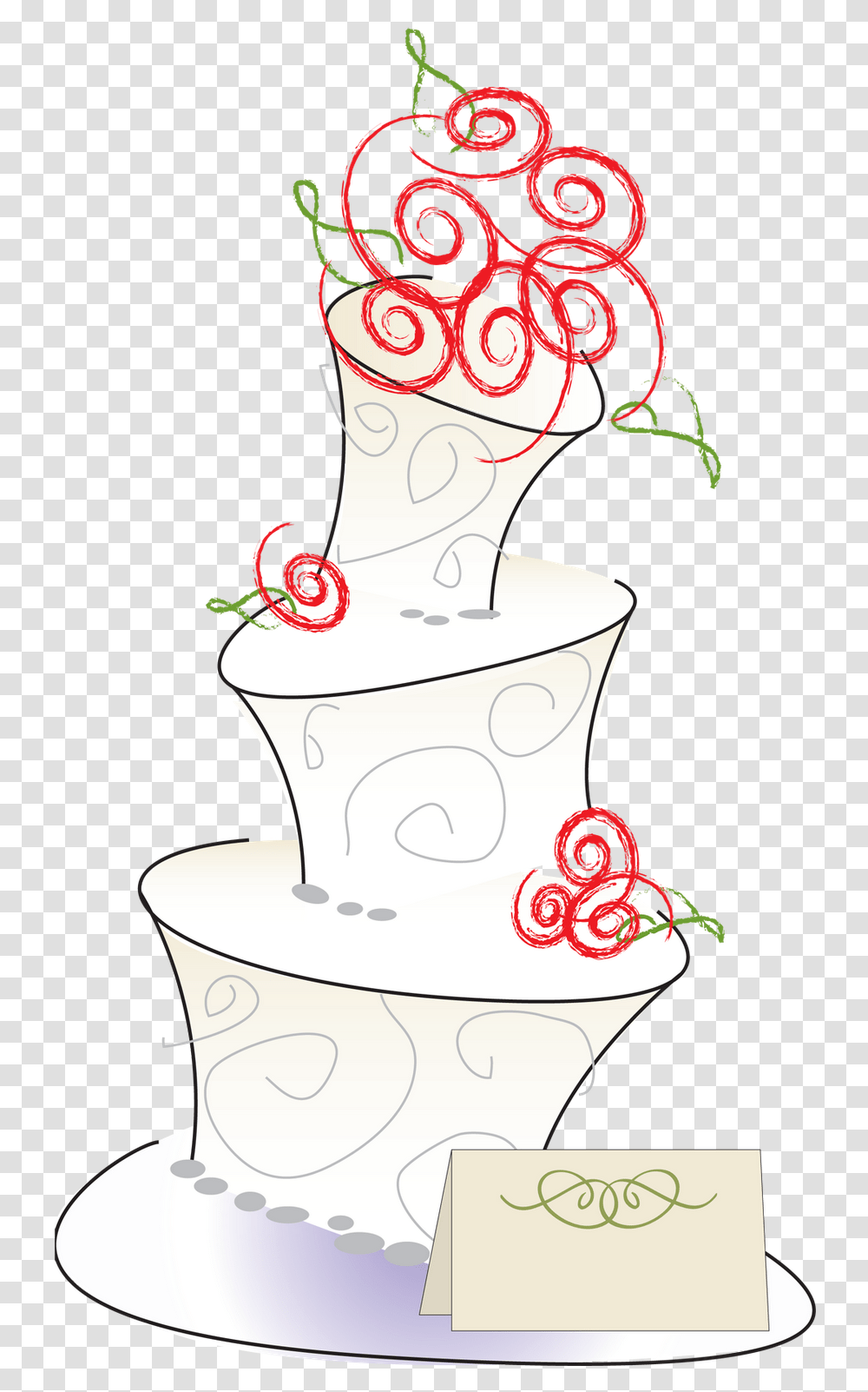 Wedding Clipart Red Whimsical Wedding Cake With Clip Art, Dessert, Food, Birthday Cake, Cream Transparent Png
