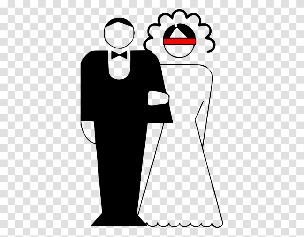 Wedding Couple Bride Groom Marriage Blindfold Marriage Black And White, Gray Transparent Png