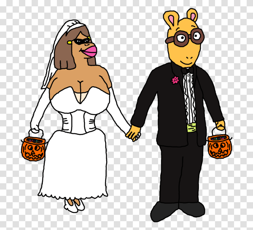 Wedding Couple Cartoon Arthur And Francine Wedding, Person, Hand, People, Holding Hands Transparent Png