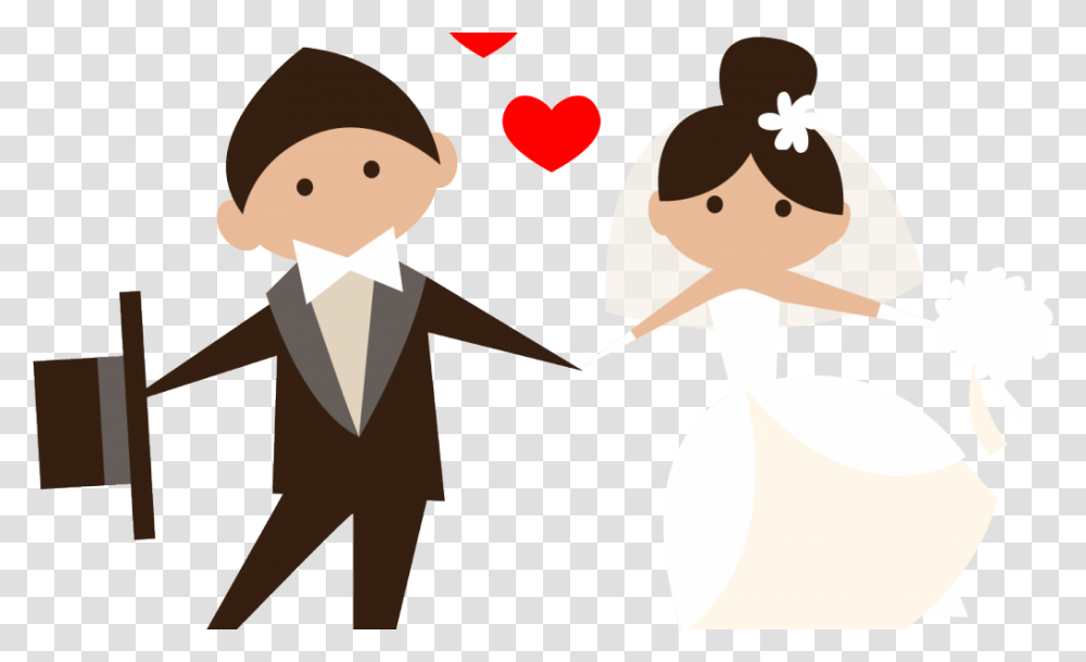 Wedding Couple Cartoon Clipart Download Married Clipart, Sweets, Food, Snowman, Heart Transparent Png