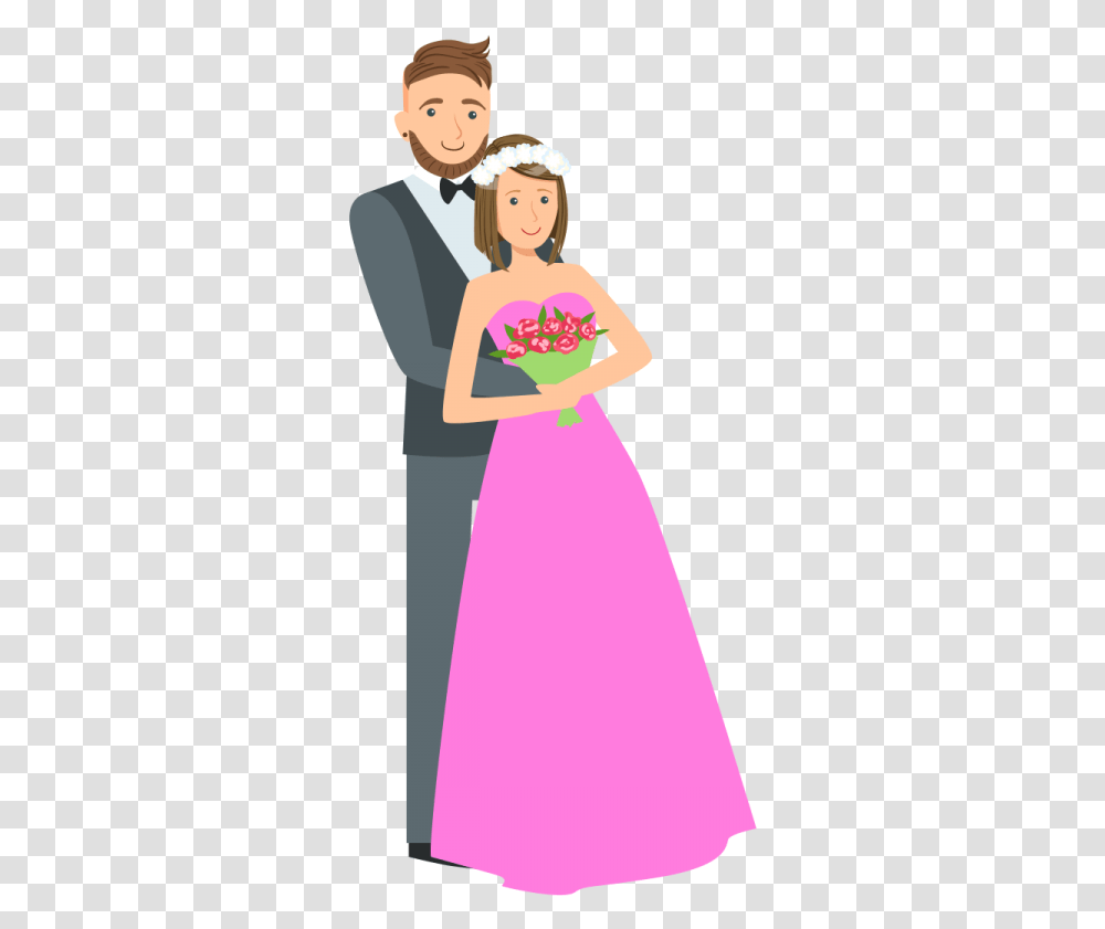 Wedding Couple Clipart Vector Hd Wedding Couple, Dress, Female, Person Transparent Png