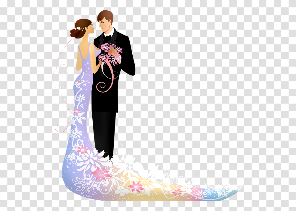 Wedding Couple Man And Wife New Year Wishes 2020 For Husband, Clothing, Evening Dress, Robe, Gown Transparent Png