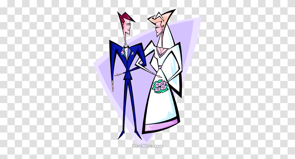 Wedding Couple Royalty Free Vector Clip Art Illustration, Toy, Kite, Origami Transparent Png
