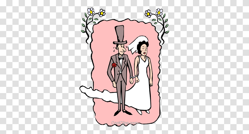 Wedding Couple Royalty Free Vector Clip Art Illustration, Person, Performer, Poster, People Transparent Png