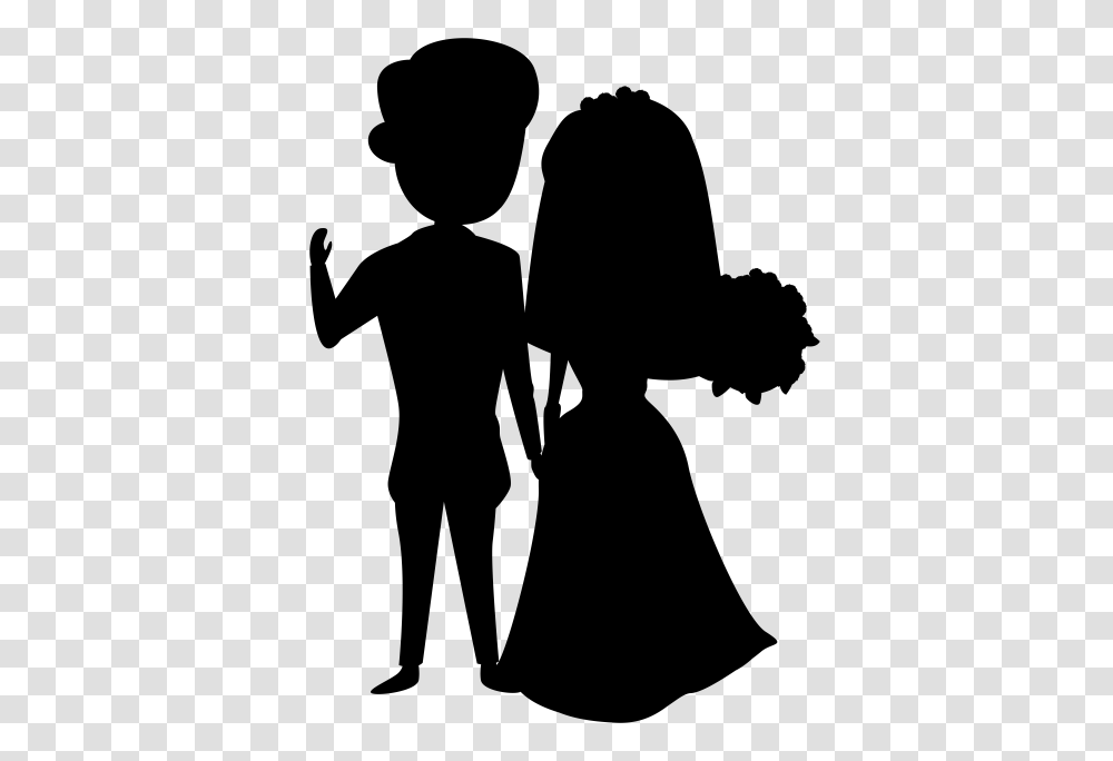 Wedding Couple Silhouette Clip Art, Gray, World Of Warcraft Transparent Png