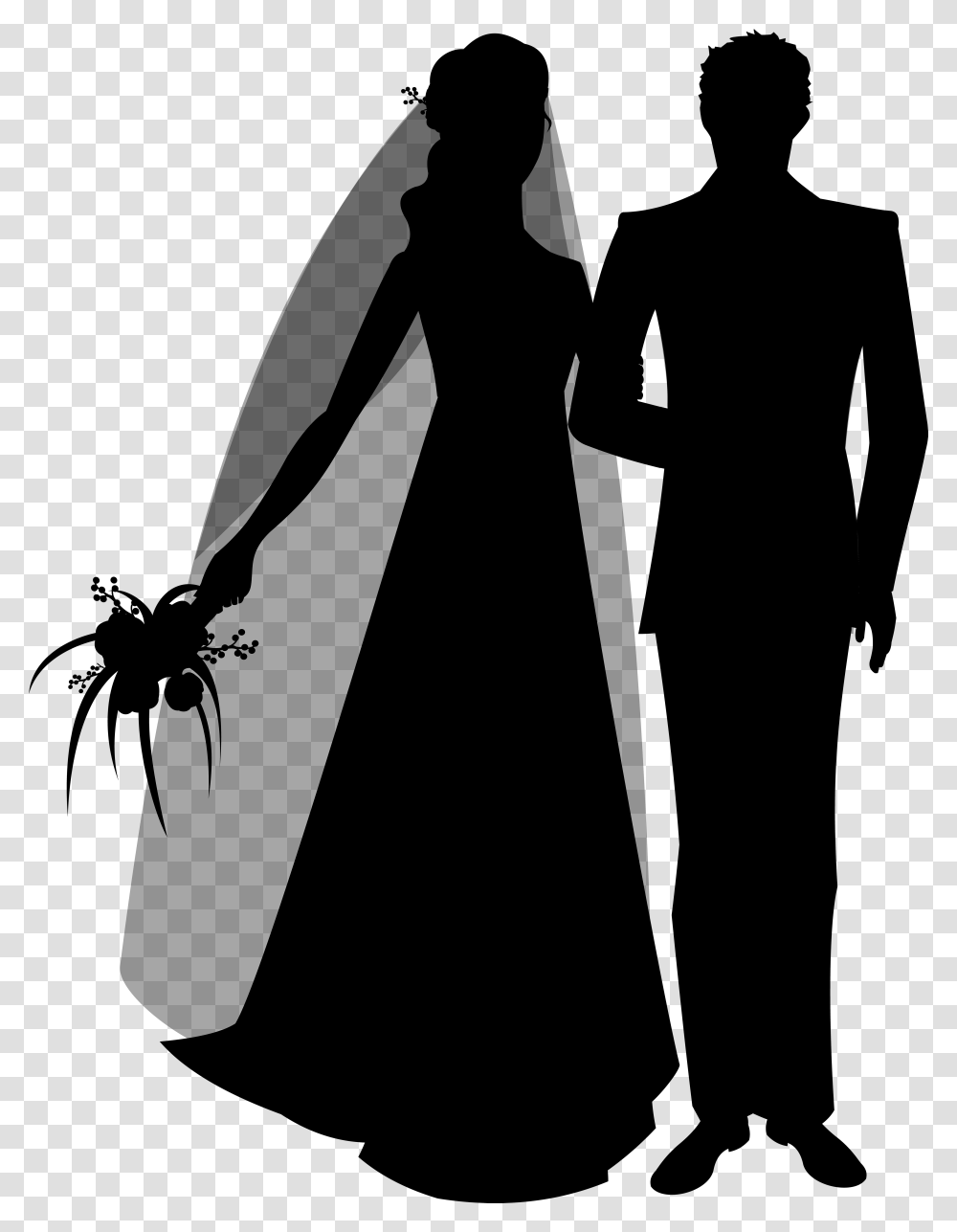 Wedding Couple Silhouette Clip Art Wedding Couple Silhouette, Gray, World Of Warcraft Transparent Png