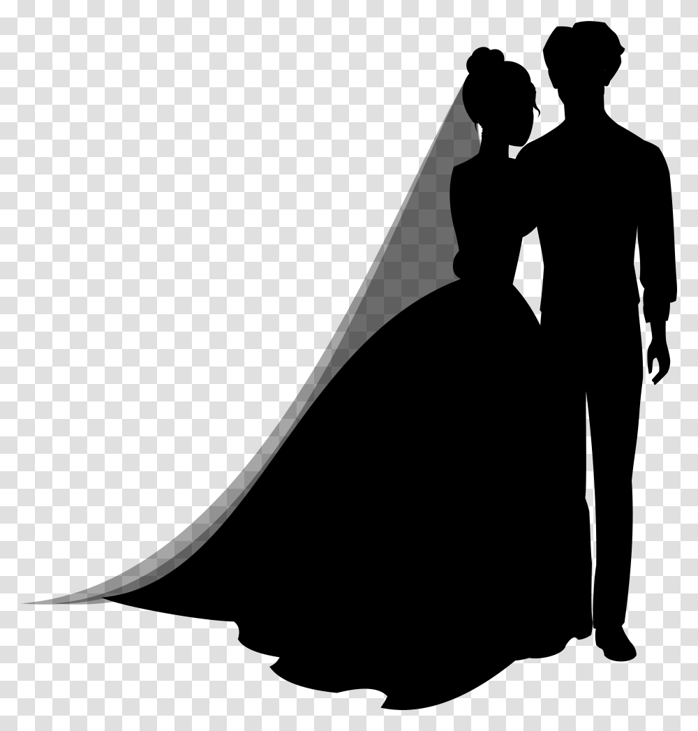 Wedding Couple Silhouette, Gray, World Of Warcraft Transparent Png