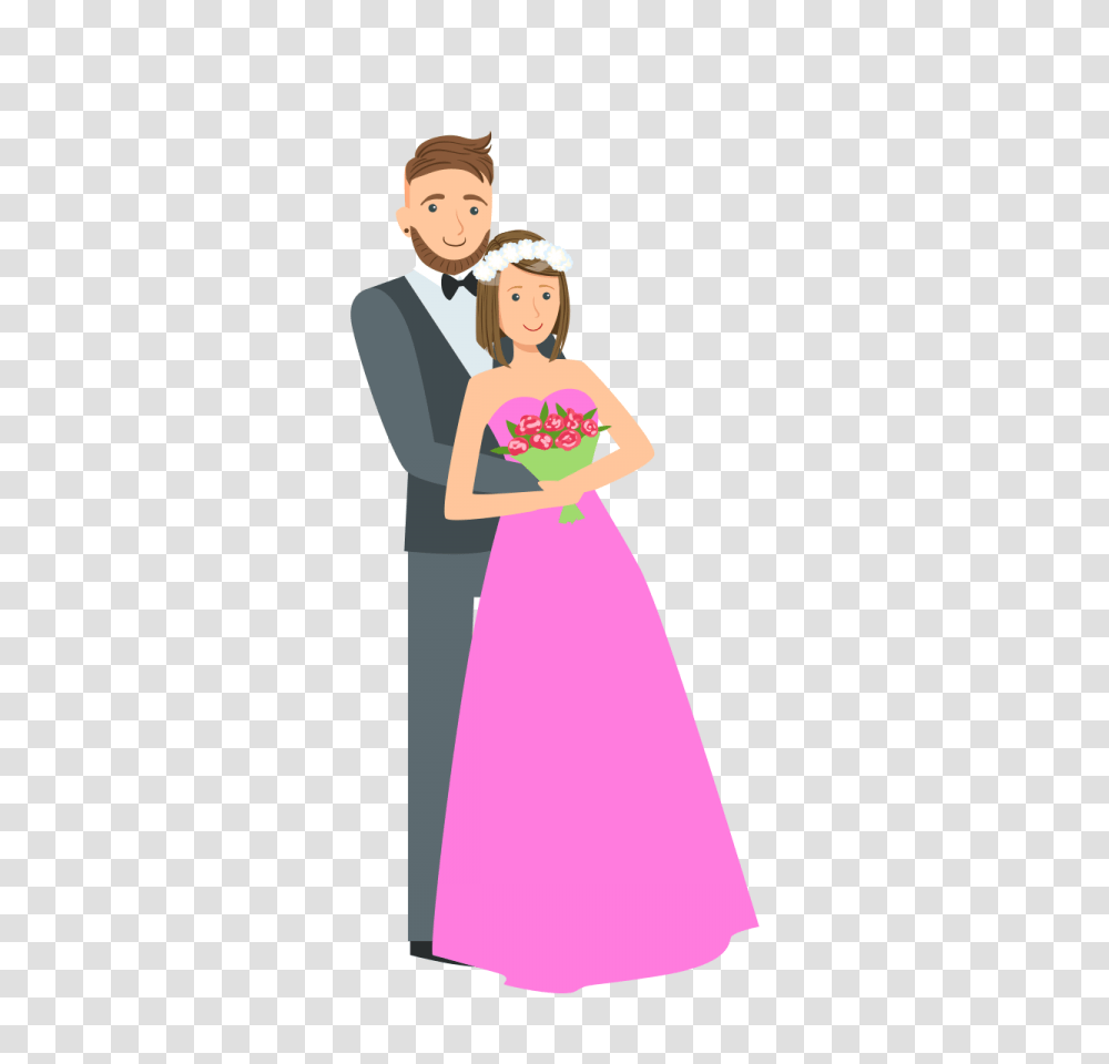 Wedding Couple Vector Image Background Download, Person, Female, Dress Transparent Png
