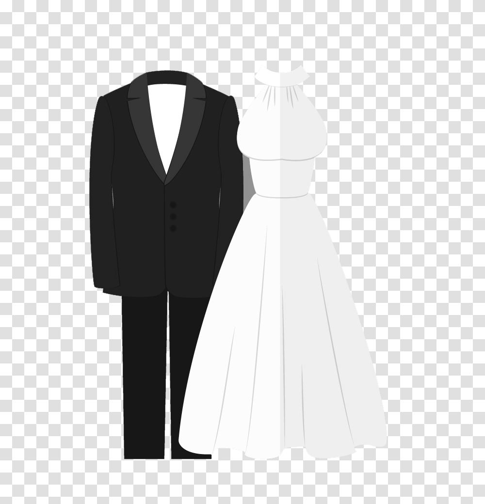 Wedding Dress And Tux Wedding Dress And Tux, Suit, Overcoat, Tuxedo Transparent Png