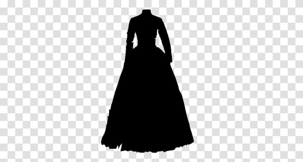 Wedding Dress Clipart Black And White, Female, Woman, Silhouette Transparent Png