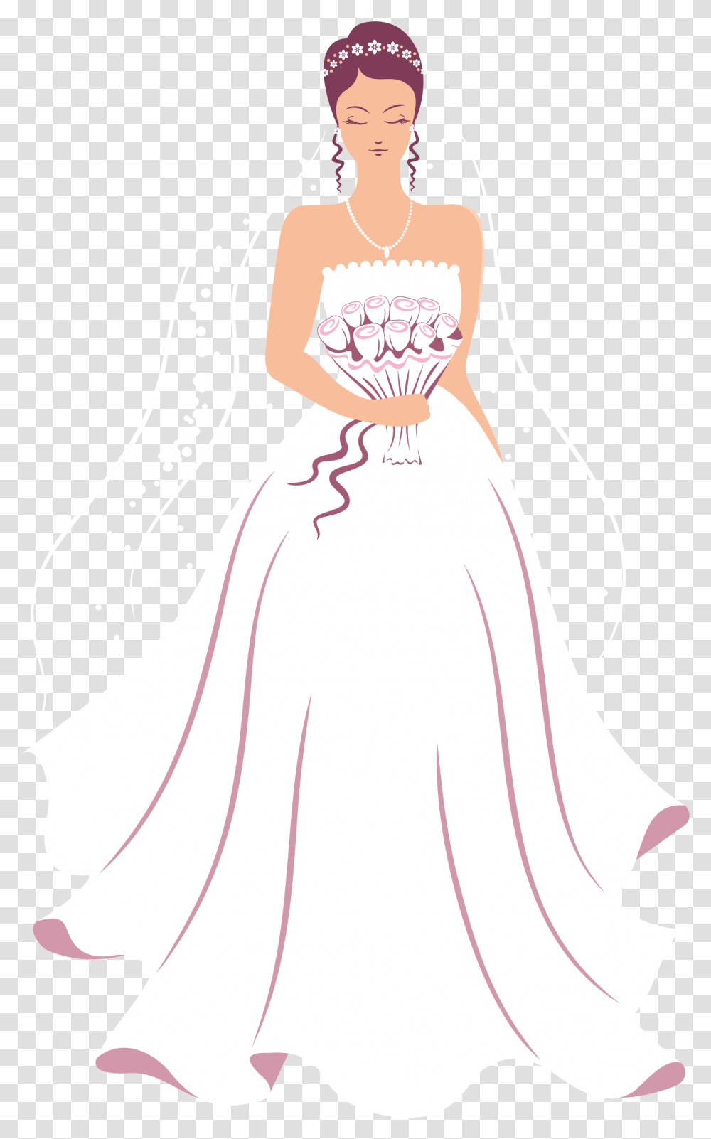 Wedding Dress Clipart Bride, Female, Person, Sleeve Transparent Png