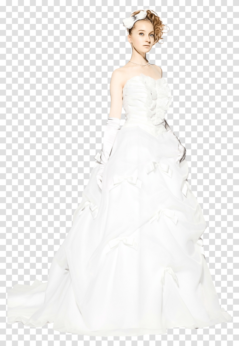 Wedding Dress Satin Shoulder Gown Girl In Wedding Dress Background, Apparel, Female, Person Transparent Png