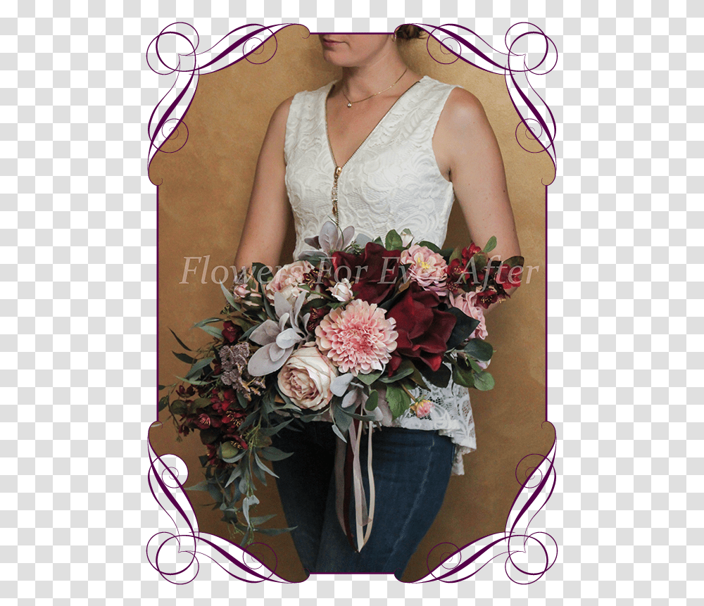 Wedding Flowers Burgundy And Navy Bridal Bouquet, Person, Floral Design, Pattern Transparent Png