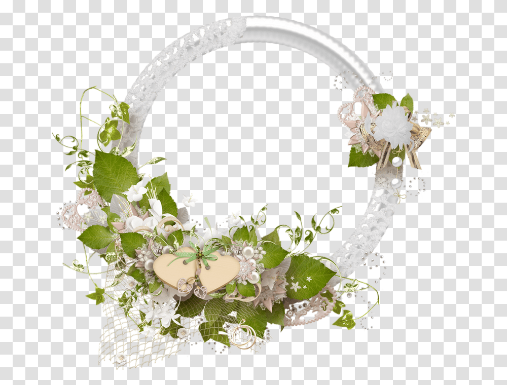 Wedding Frame Cluster, Plant, Wreath, Jewelry, Accessories Transparent Png