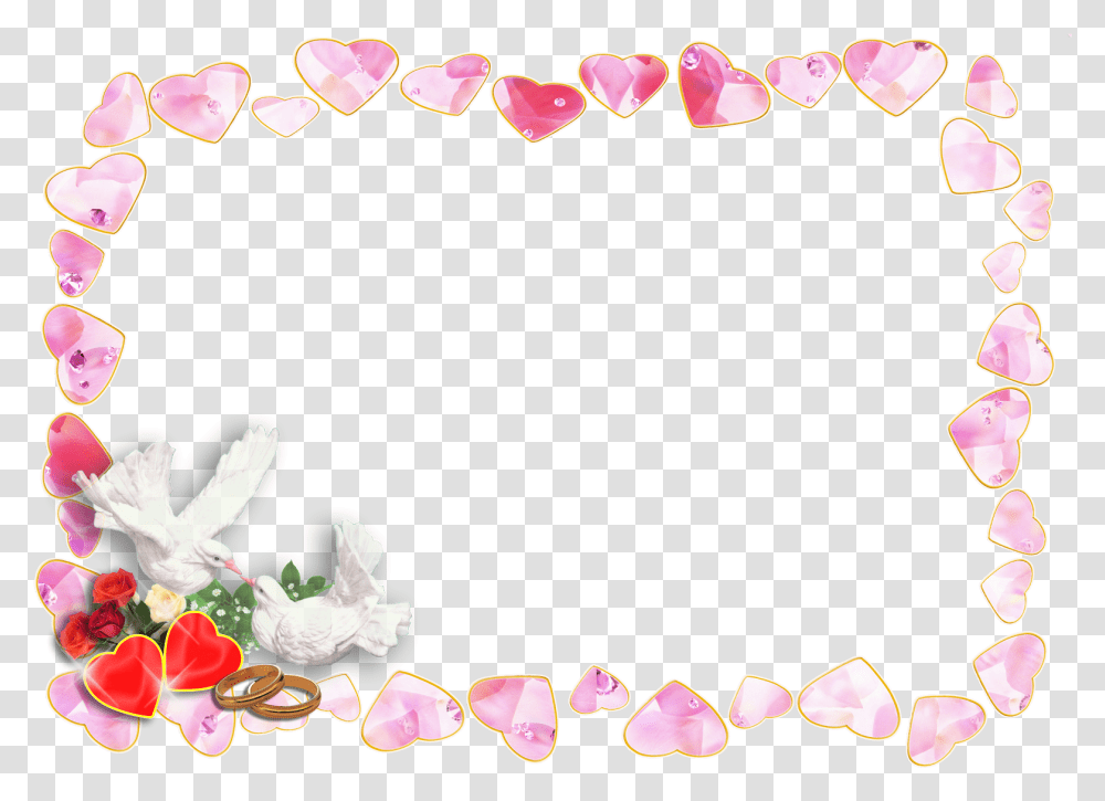 Wedding Frame Wedding Image Frame, Petal, Flower, Plant, Blossom Transparent Png