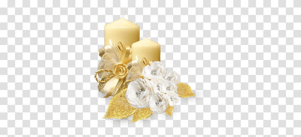 Wedding Golden Candle Gold Christmas Candle, Wedding Cake, Dessert, Food, Graphics Transparent Png