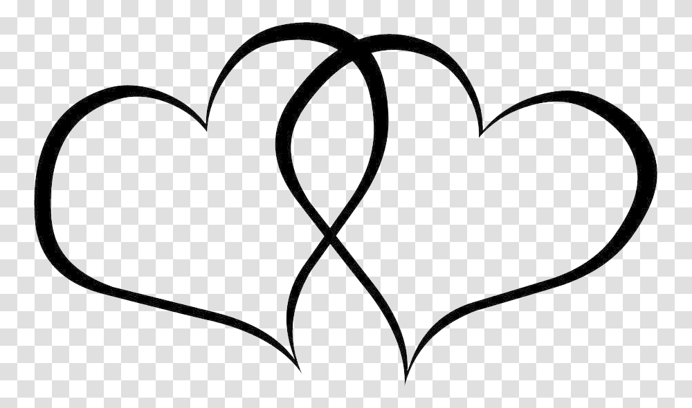 Wedding Heart Clipart Hearts Black And White Clipart, Label Transparent Png