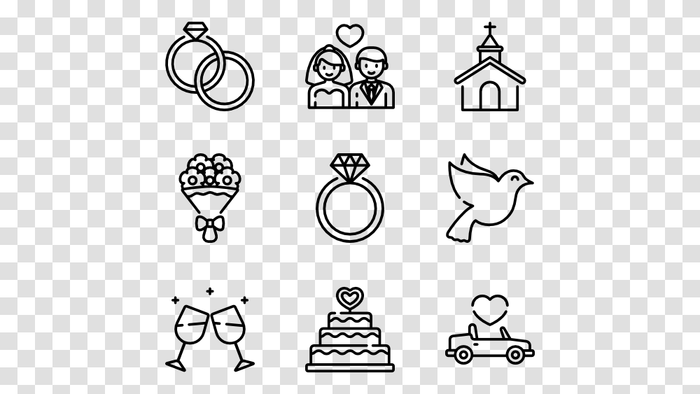 Wedding Icon Vector Cute Icon Black And White, Gray, World Of Warcraft Transparent Png