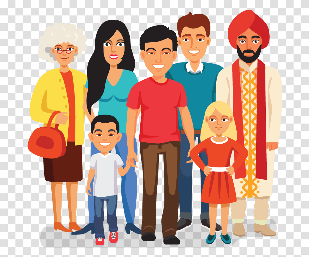 Wedding Indian Cartoon, Family, People, Person, Human Transparent Png