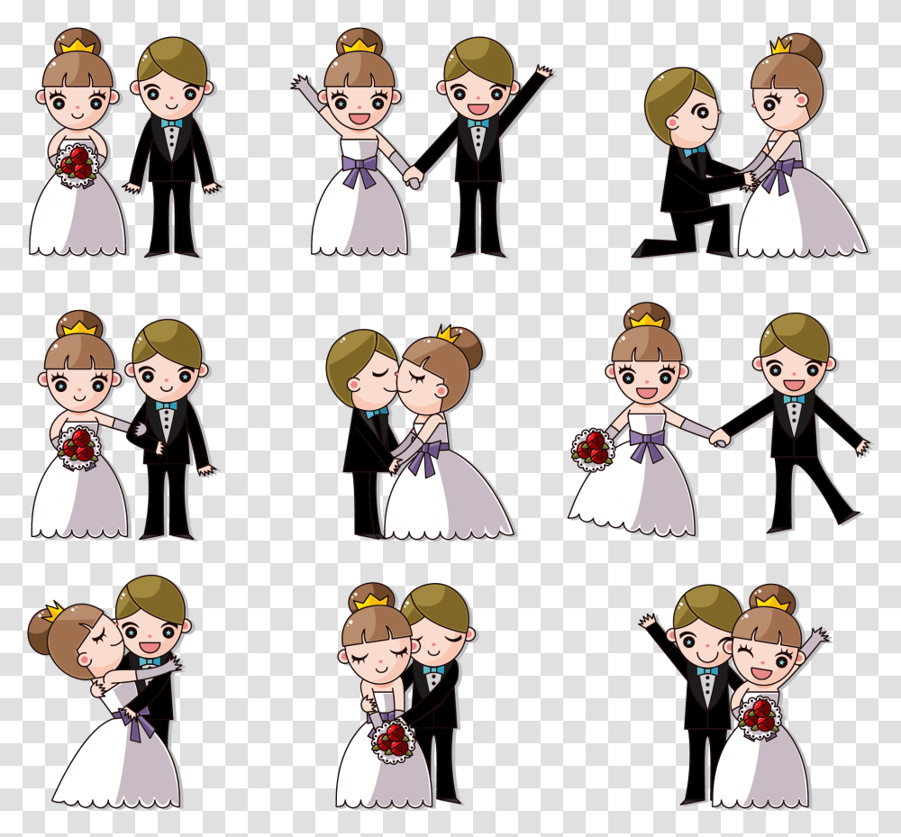 Wedding Invitation Cartoon Clip Art Cartoon Wedding Vector, Comics, Book, Performer, Manga Transparent Png