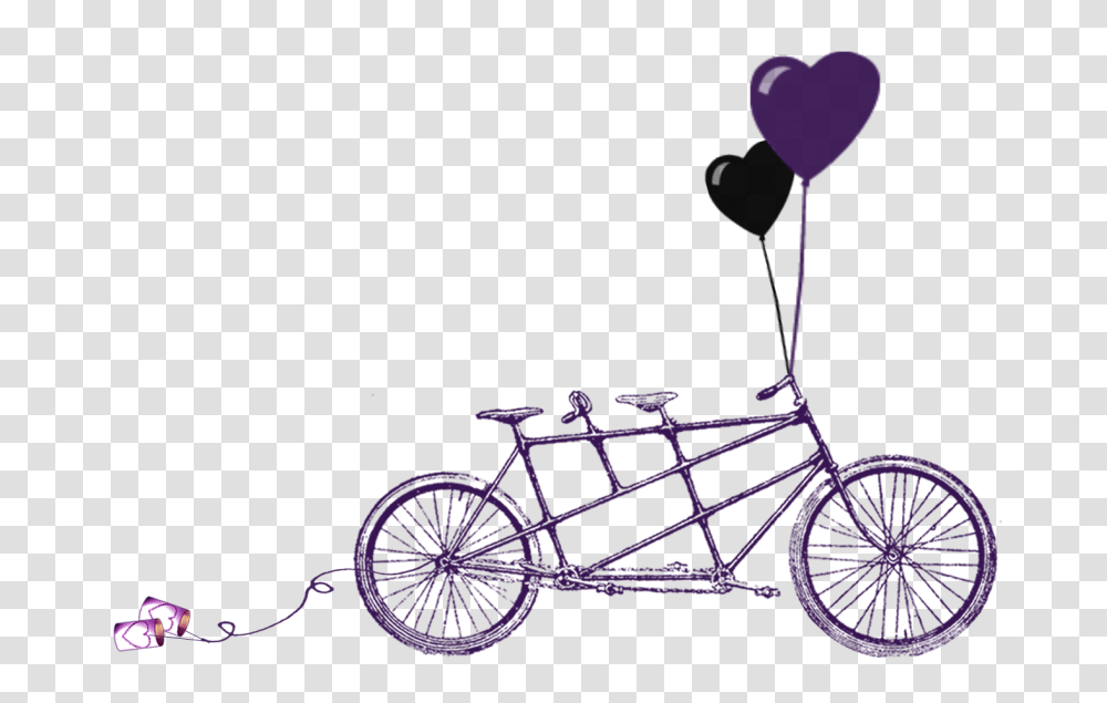 Wedding Invitation Clipart Free, Tandem Bicycle, Vehicle, Transportation, Bike Transparent Png