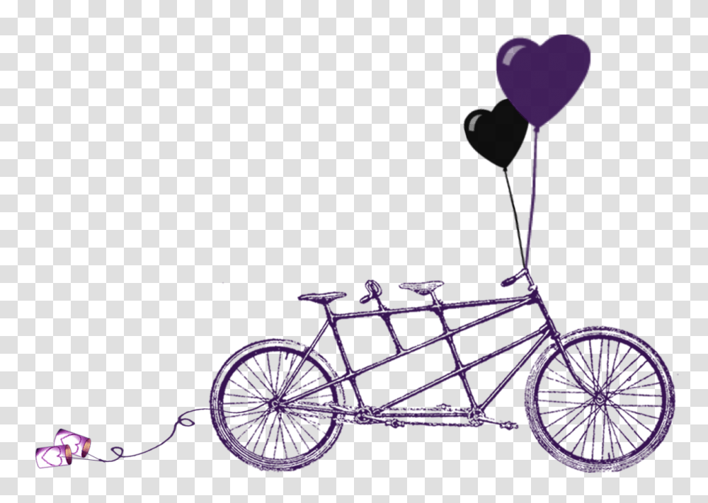 Wedding Invitation Cliparts, Tandem Bicycle, Vehicle, Transportation, Bike Transparent Png