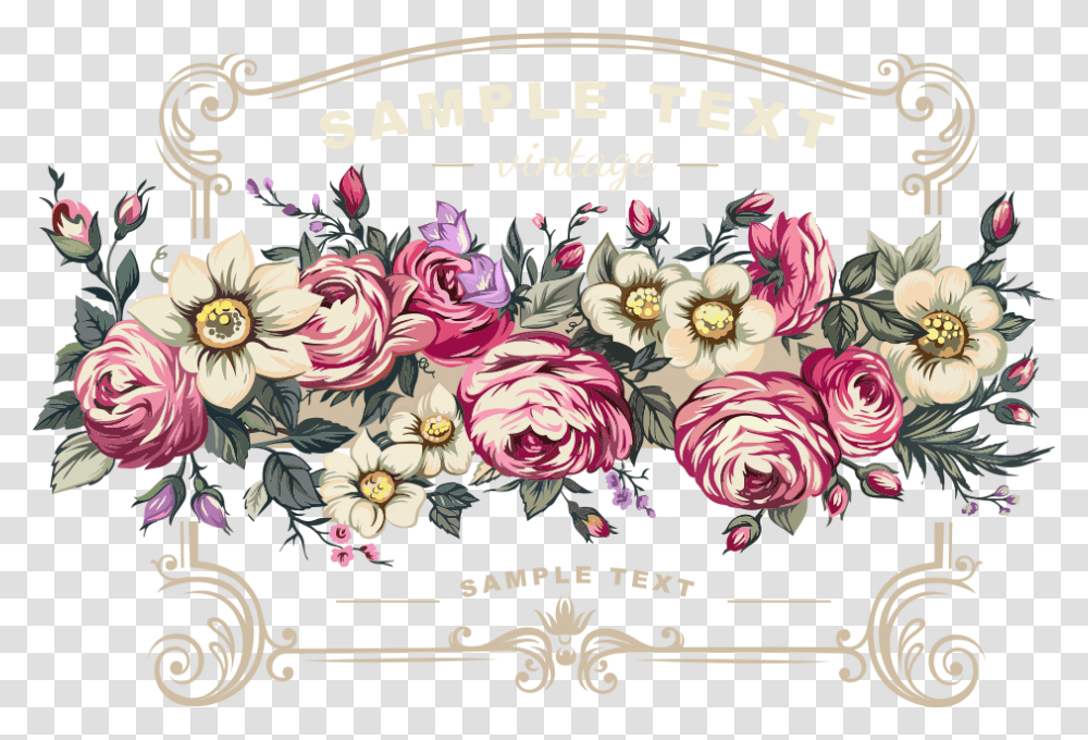 Wedding Invitation Flower Rose Wedding Flower Vector, Floral Design, Pattern Transparent Png