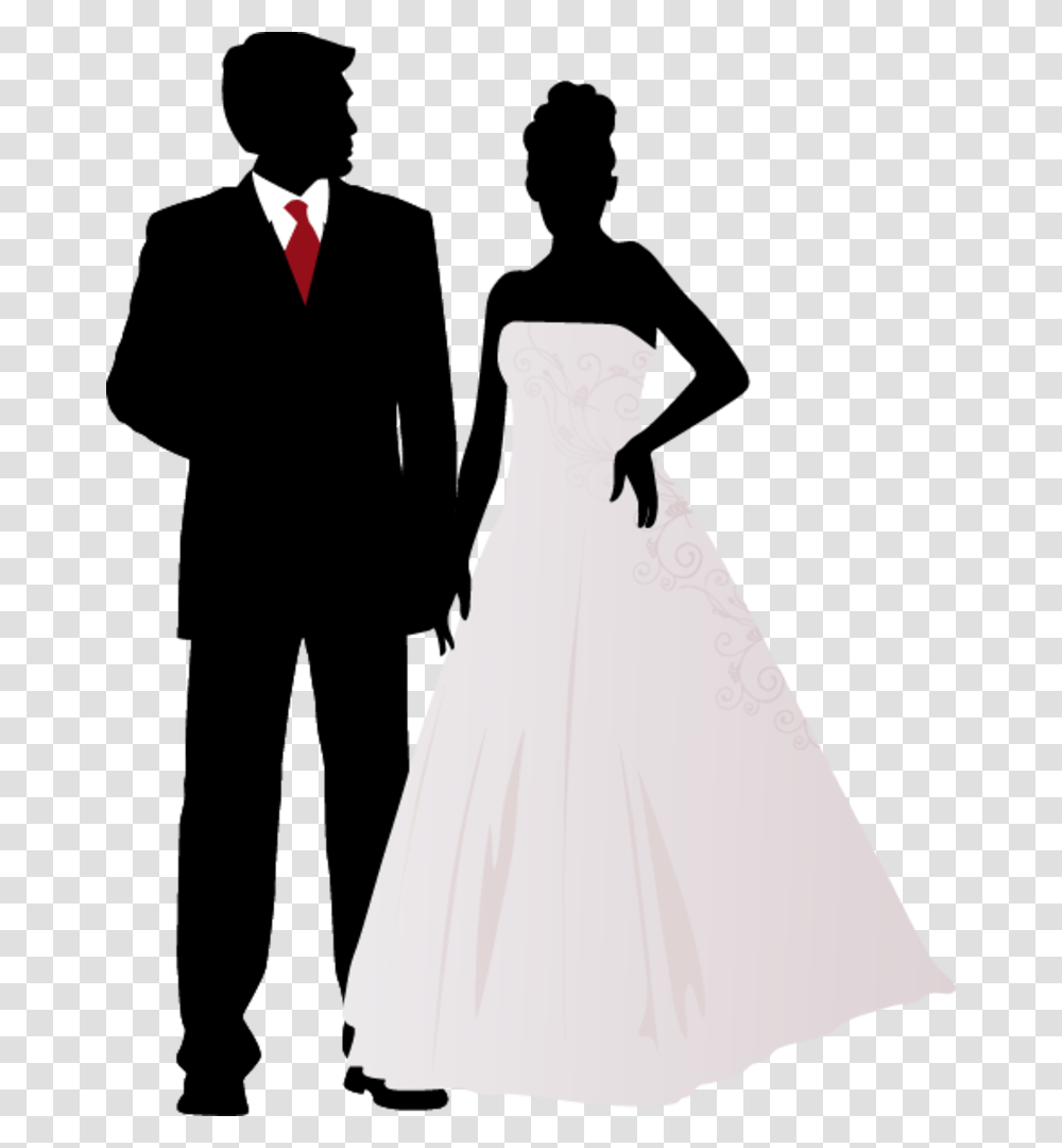 Wedding Invitation Marriage Clip Art Couple Silhouette Image Wedding, Apparel, Robe, Fashion Transparent Png